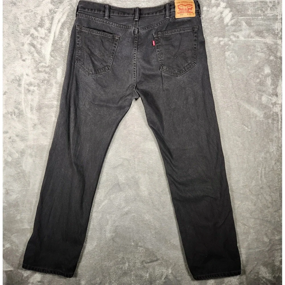 Levi's Jeans‎ Men's 505 38X32 Denim Black Pre-Owned
